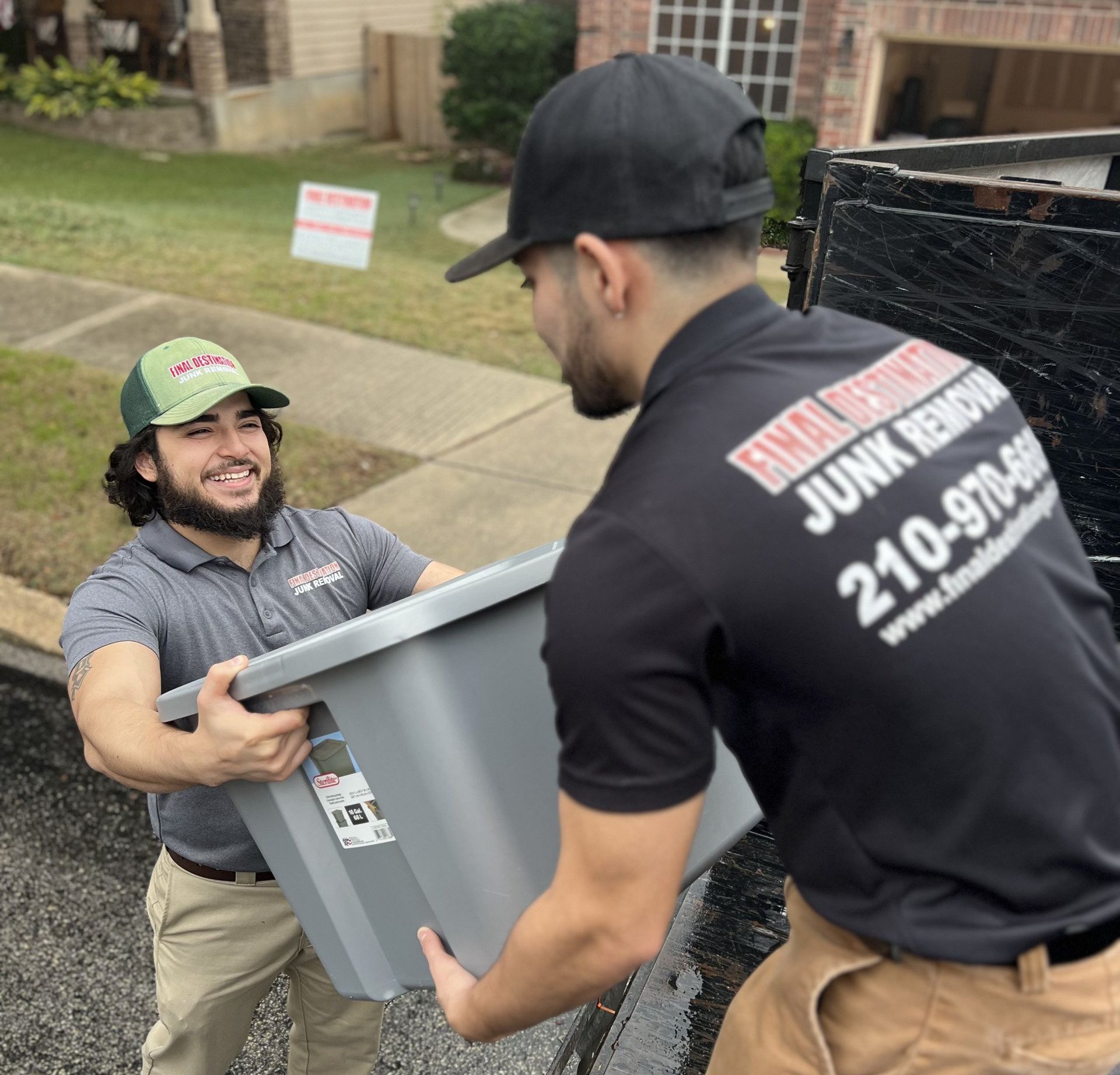 Remodeling debris cleanup service in San Antonio, Texas Final Destination Junk Removal provides residential and commercial remodeling debris cleanup services in San Antonio, Texas. We'll pickup, remove and haul away your excess remodeling materials and trash for disposal. Schedule a free estimate in San Antonio today.