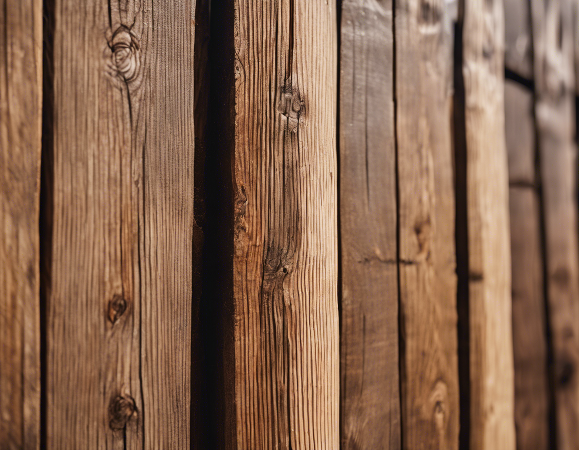 A close up of a wooden fence made of wooden logs. A close up of a wooden fence made of wooden logs.