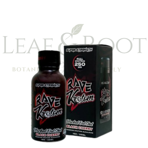 Rave Kratom Shot Blacked Out Natural 1oz