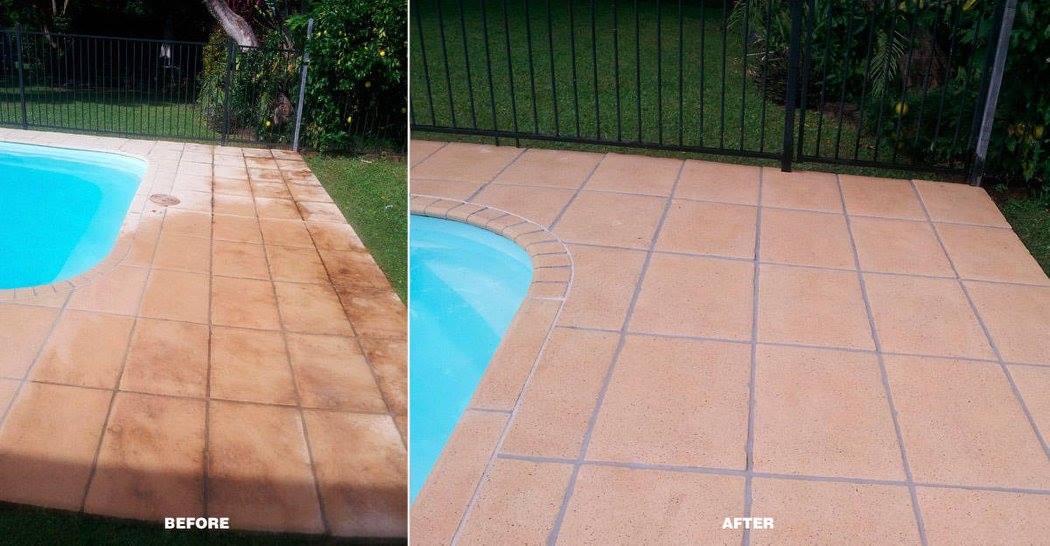 Before and After Grout Cleaning — Cairns, QLD — Big Red Carpet Shampooing Before and After Grout Cleaning — Cairns, QLD — Big Red Carpet Shampooing