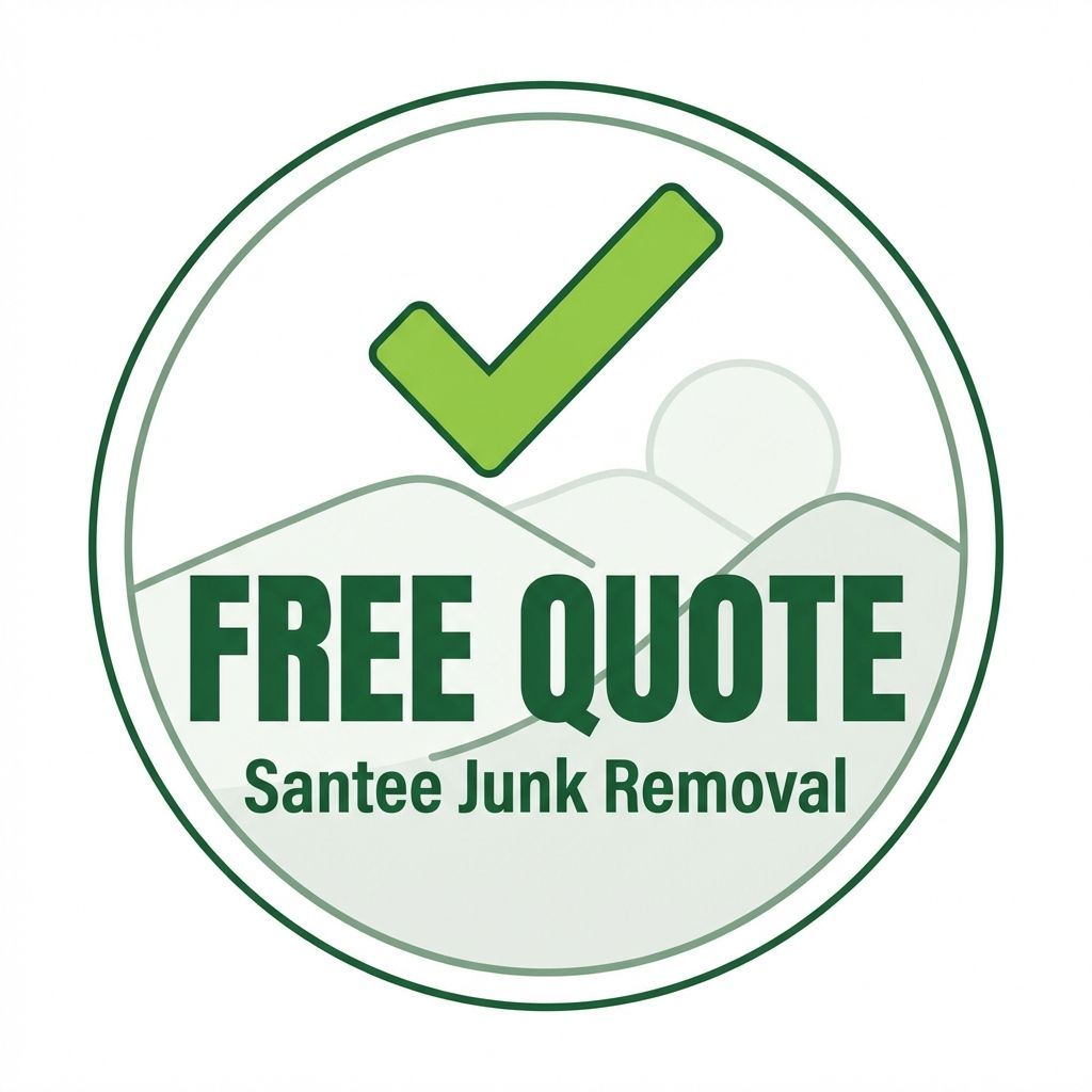 Get a free junk removal estimate from Santee Junk Removal — no hidden fees, serving Santee and East County San Diego