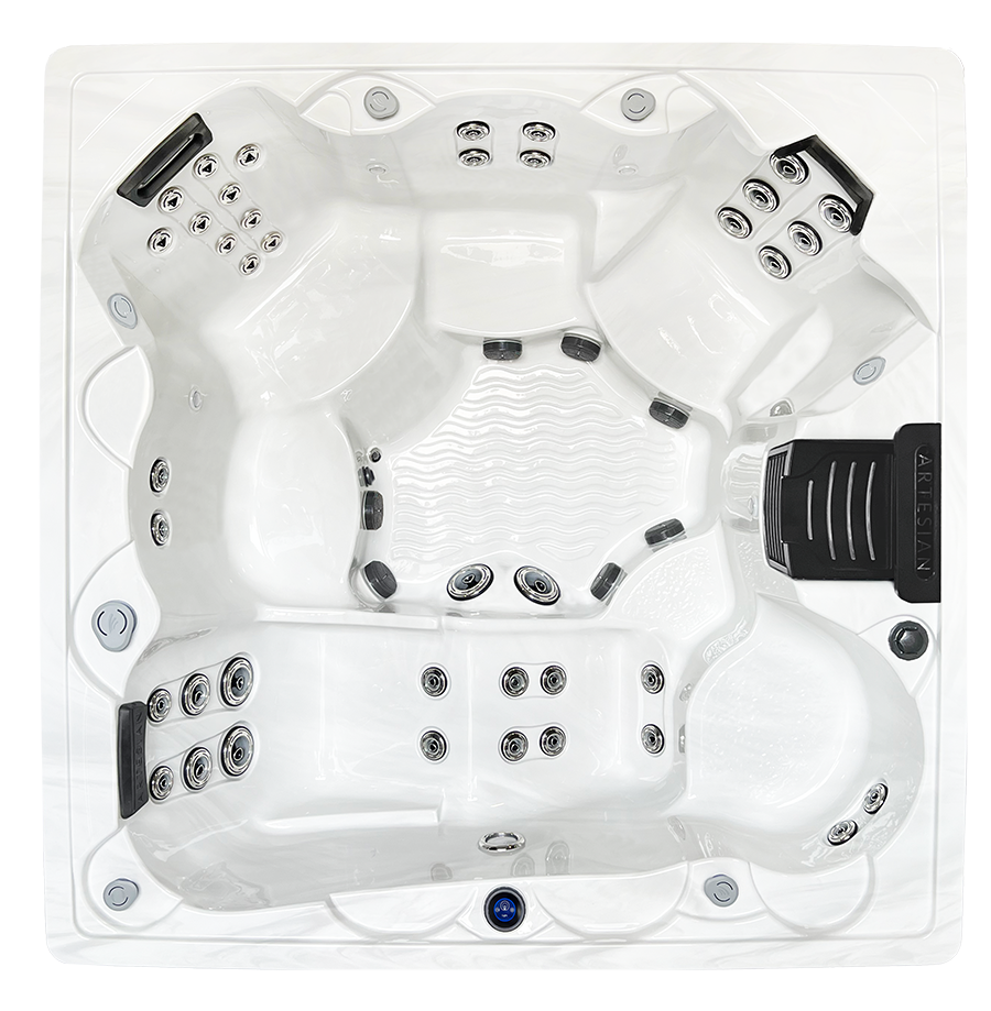 Artesian Spas Island Spas Grand Bahama Essential 44 hot tub top view available from Hot Tub Haven in Surrey and Sussex