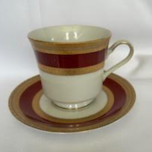 Vintage Mikasa Cup & Saucer, Porcelain (12-EM-9)