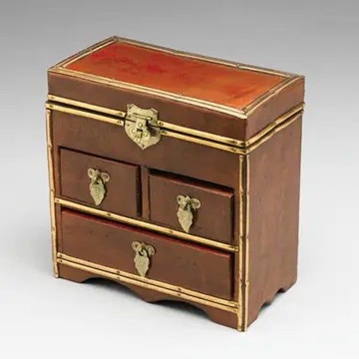 Leather wrapped Jewelry Box (1-C-2)