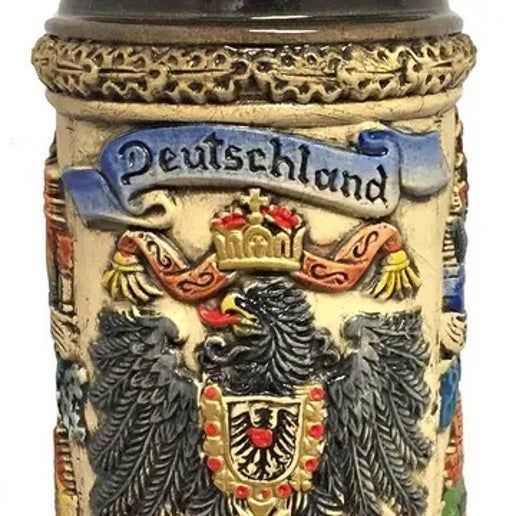 German Stein, Rustic Deutschland, Eagle w/ Oak Leaves (22-A-3)