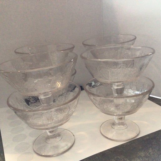 EAPG, Individual Dessert Bowls, “ Cupid’s Hunt”, Set of 8, (12-D-159)