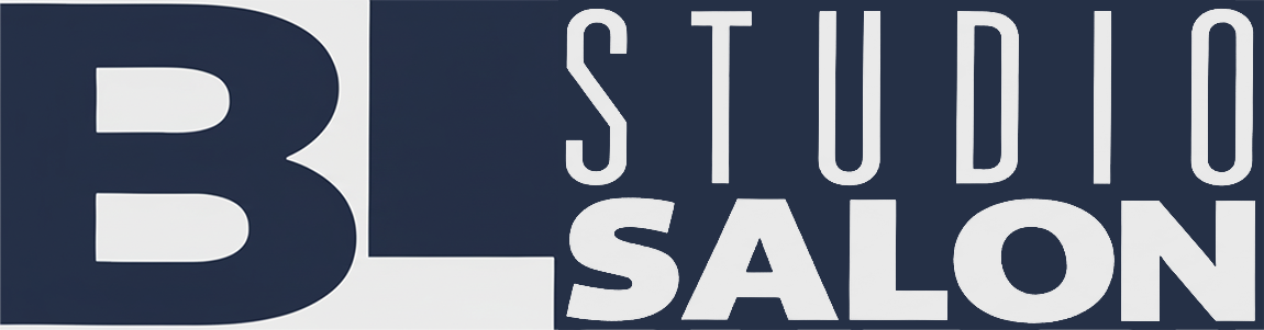Logo for B Studio Salon, navy blue 