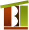 Stylized logo with a white letter B on brown and green blocks topped by a slanted green bar.