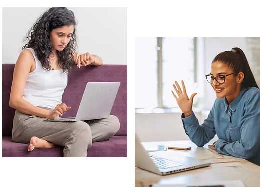 women working on laptop