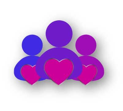 people holding pink hearts