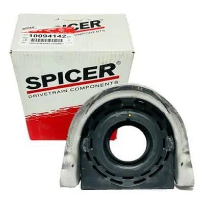Cojinete de soporte central del eje de transmisión Spicer y embalaje. Caja blanca con detalles en rojo.