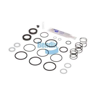 Kit de juntas tóricas y sellos, incluyendo un tubo de lubricante. Anillos negros y blancos.