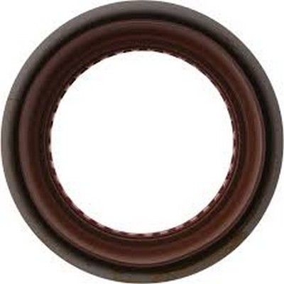 Sello de aceite circular de color marrón con borde oscuro y labio interior.