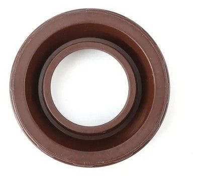 Sello de aceite marrón con diseño circular, que muestra anillos internos y externos.