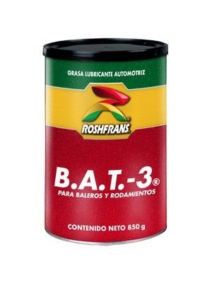 Lata de grasa lubricante automotriz Roshfrans BAT-3, colores rojo, amarillo y verde, para rodamientos.