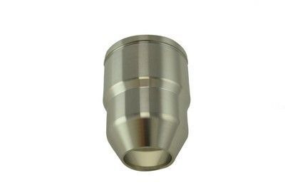 Boquilla metálica, de forma cónica y con parte superior cilíndrica, posiblemente para soplete de soldadura o de corte.