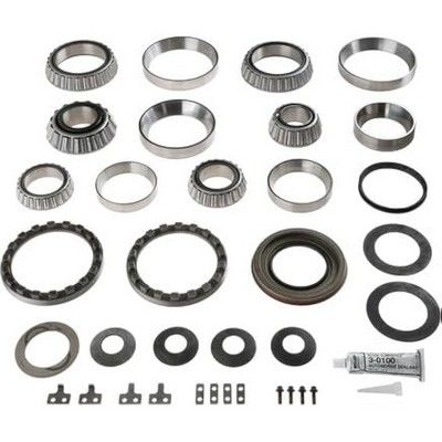 Conjunto de componentes del kit de cojinetes y sellos del diferencial automotriz.