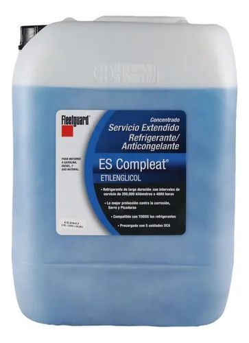 Recipiente para líquido azul etiquetado como refrigerante/anticongelante 