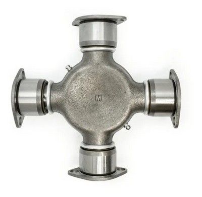 Conjunto de junta universal para eje de transmisión de un vehículo, fabricado en metal.