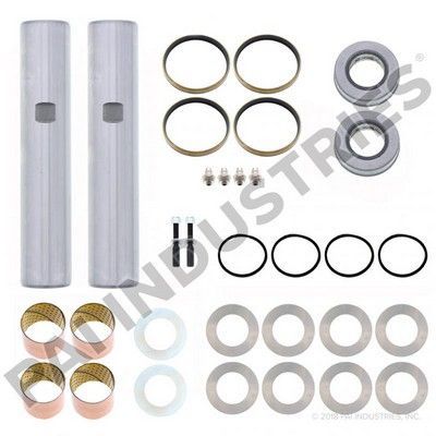 Kit de king pin para camión con varios componentes para reparación de suspensión.
