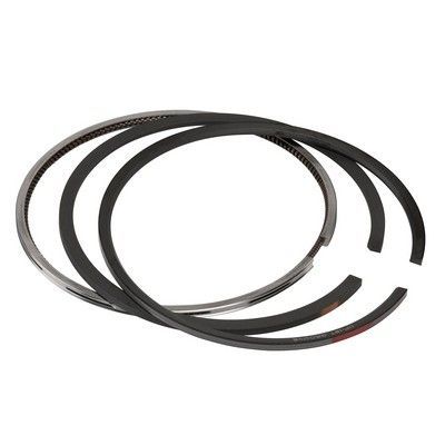 Juego de anillos de pistón de color negro.