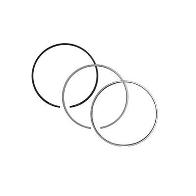 Tres círculos superpuestos: uno negro, uno gris y uno plateado.