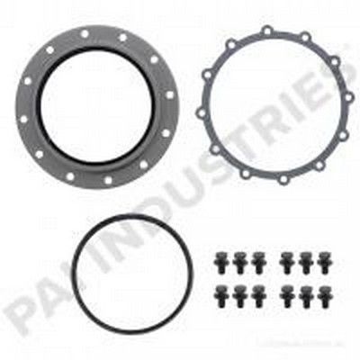 Kit con piezas metálicas circulares, juntas y tornillos, apto para reparación de maquinaria.