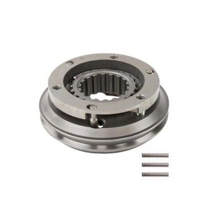 Componente de embrague automotriz de metal con resortes.