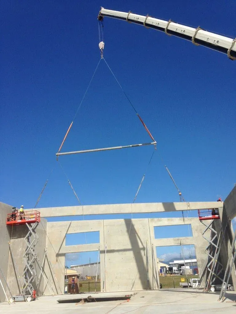 Concrete Wall Lifted by a Crane — Redlynch, QLD — Wes Mansfield Construction