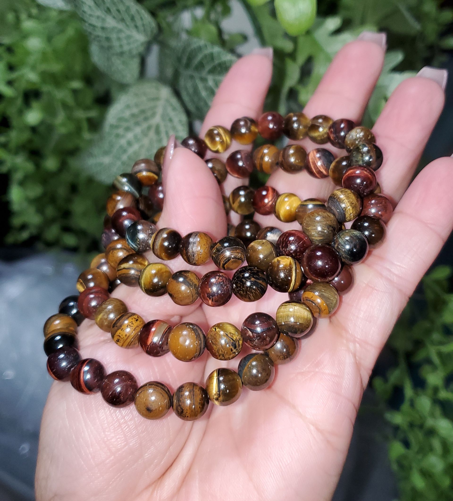 Rainbow Tiger's Eye Bead Bracelets 1pc