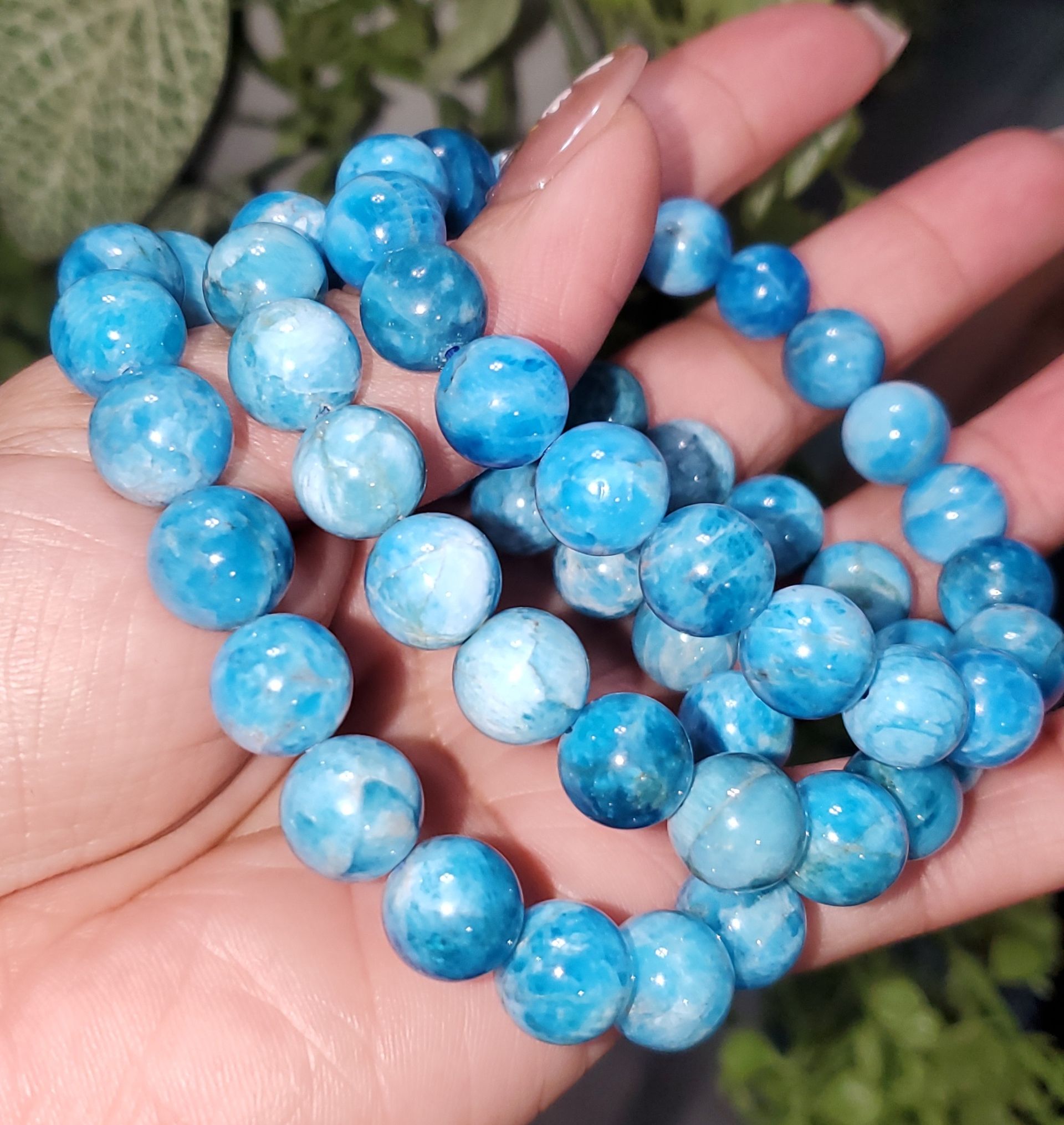 Apatite bead bracelets 1pc