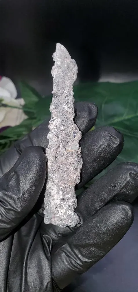 Inner Mongolia Candle Quartz Crystal Point with Specular Hematite 24g