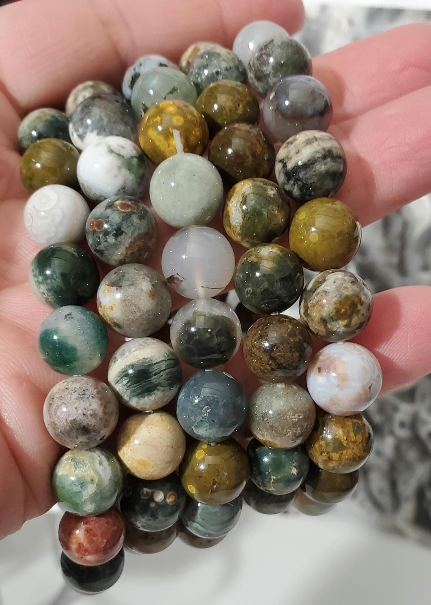 Ocean Jasper Stretch Bracelet for Natural Elegance 1pc