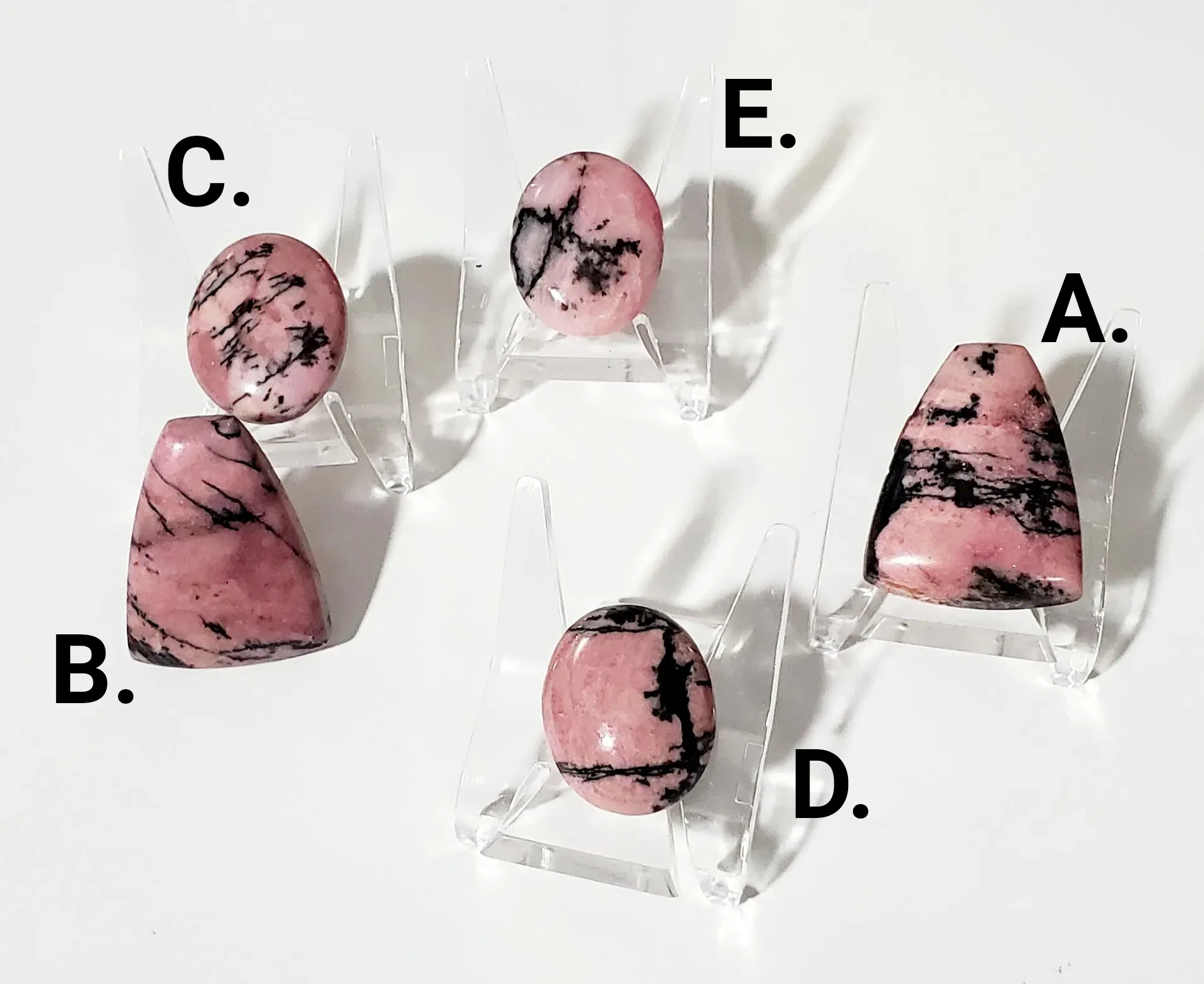 Rhodonite Cabochon Crystal flat back mix shape Gemstones Jewelry making 1pc