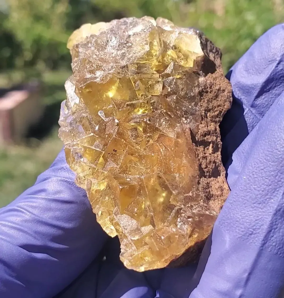 Yellow fluorite specimen, Spain 62g