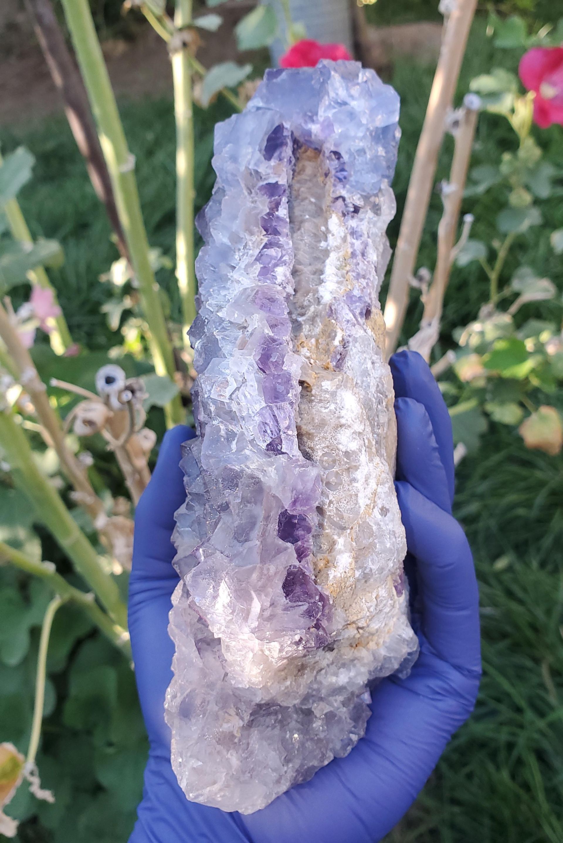 Raw Blue-Purple Fluorite Statement Peace 2kg 164g (4lb 12.4oz)