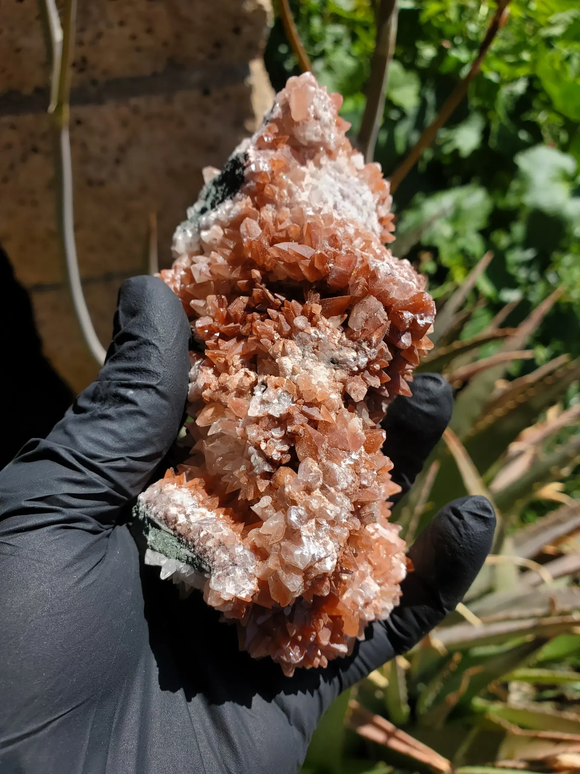 Red Feather Calcite Cluster Mineral Specimen Hubei 446g