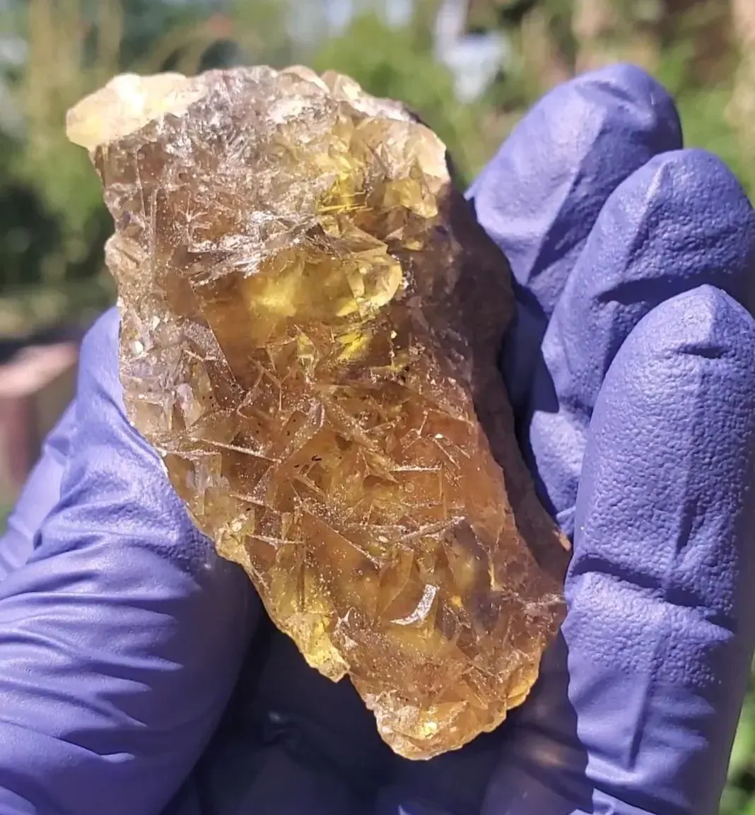 Yellow fluorite specimen, Spain 62g