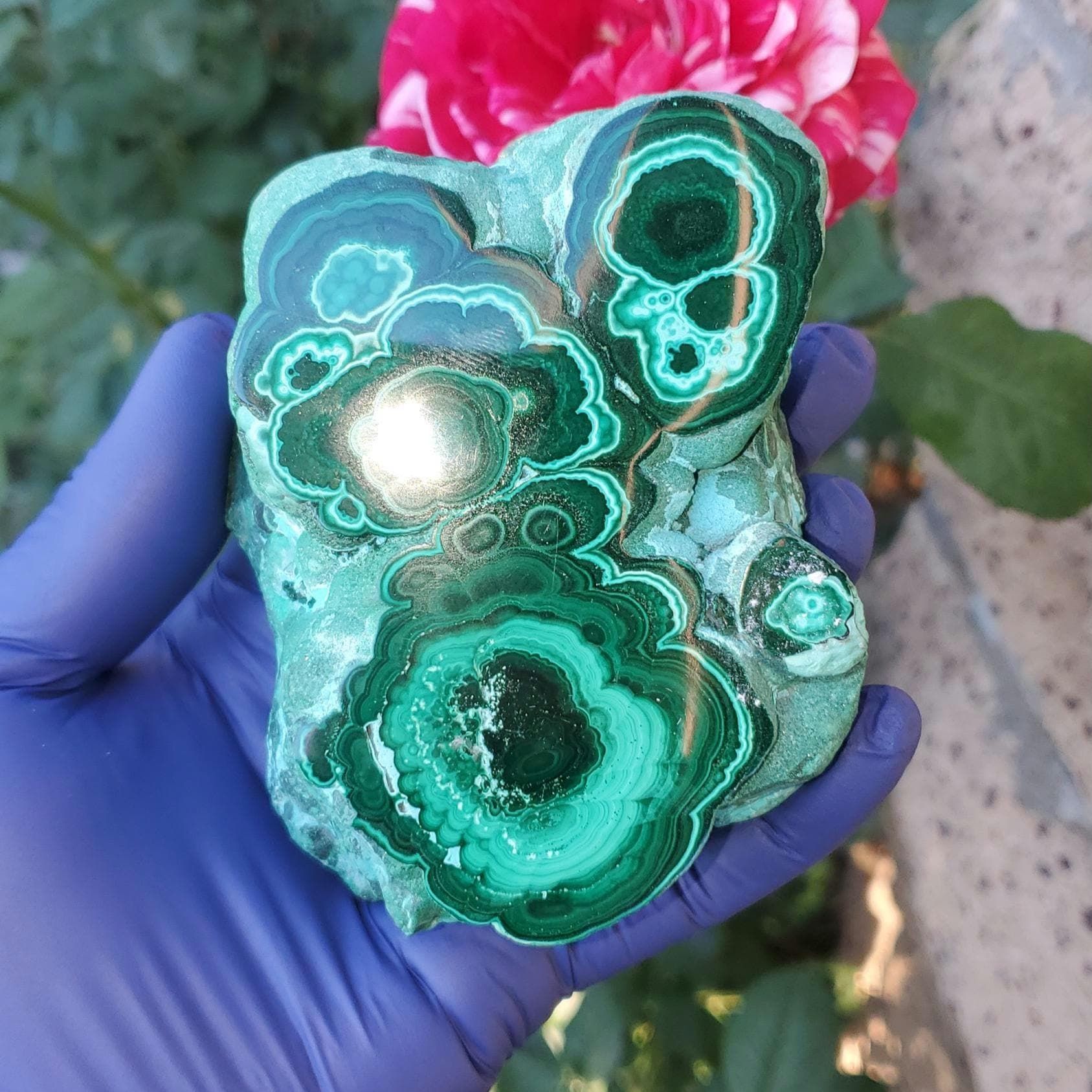 Chrysocolla Malachite free form chunk Congo 668g (1 Lb. 7.5oz)