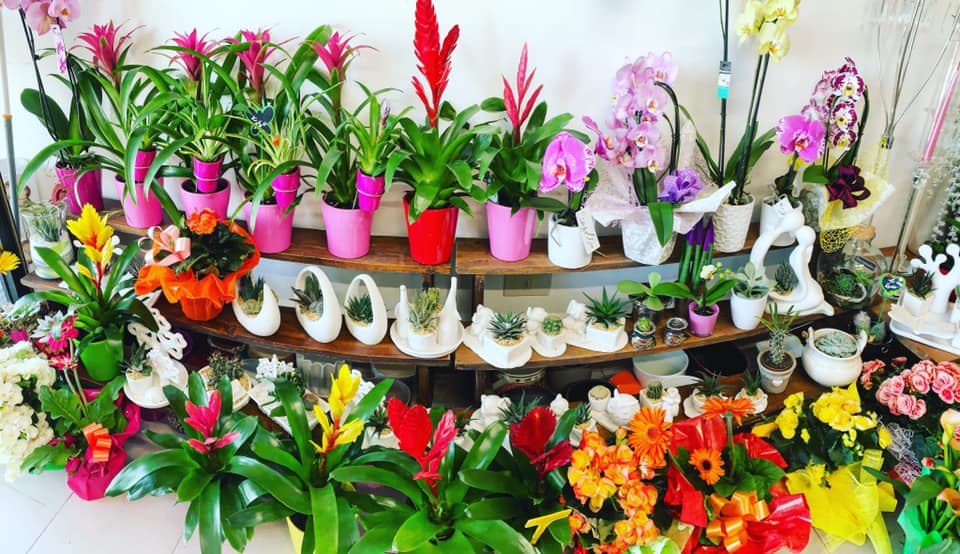 Vases with flowers