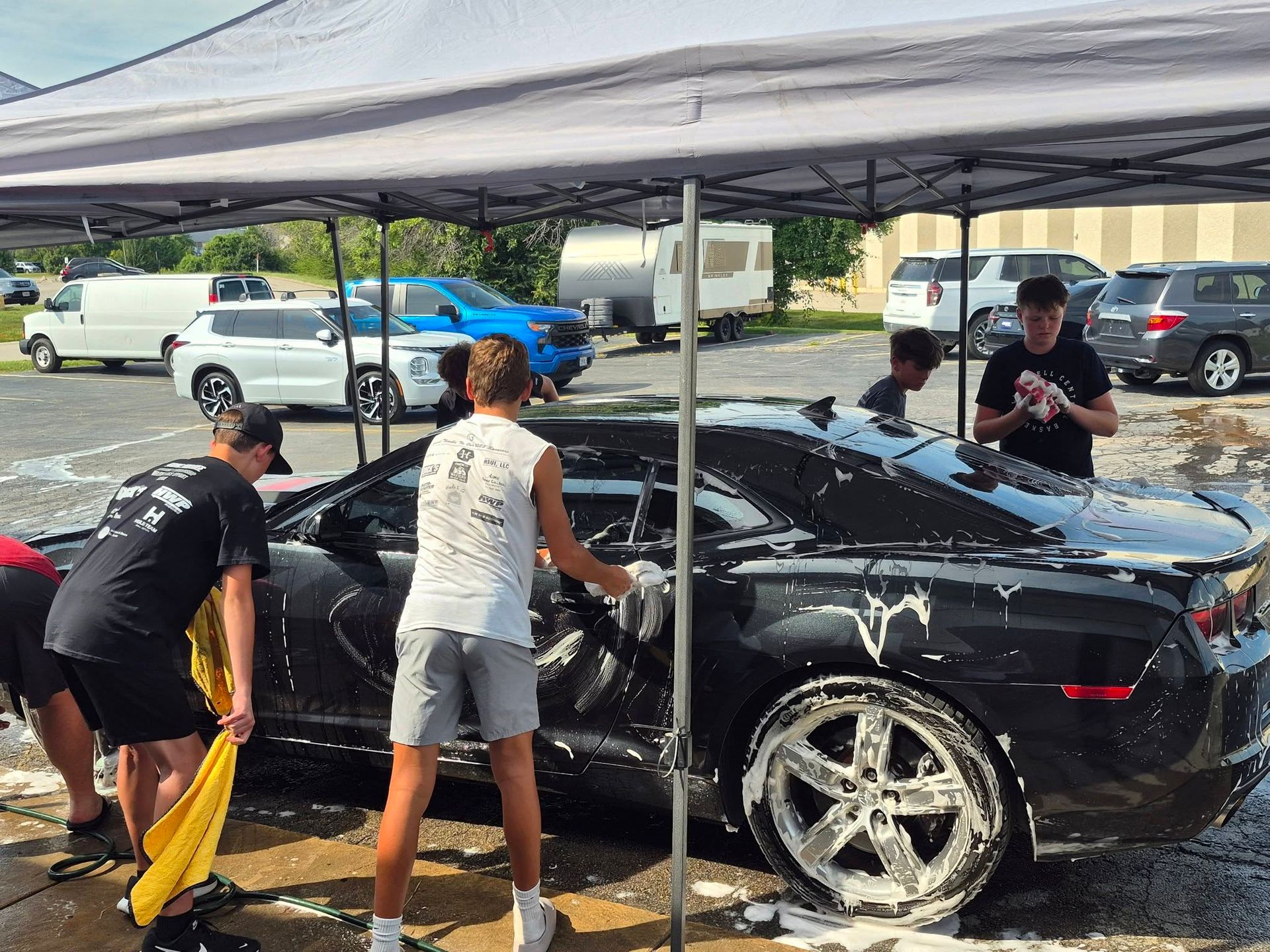Spartans Football Team car wash