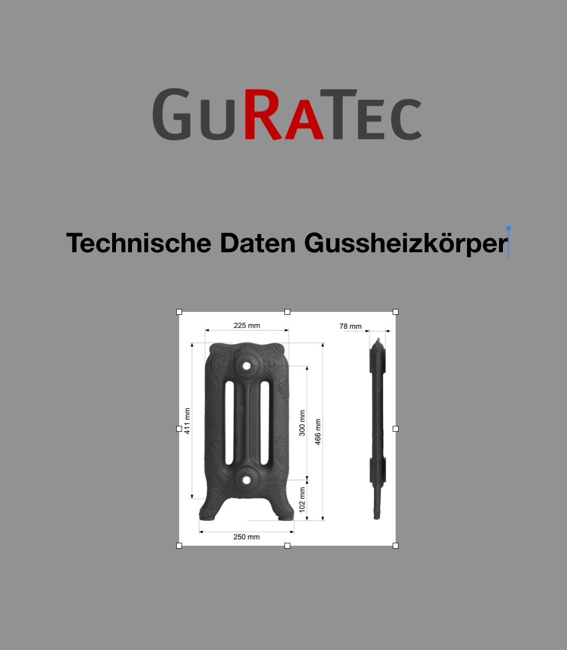 Technische Daten Gussheizkörper