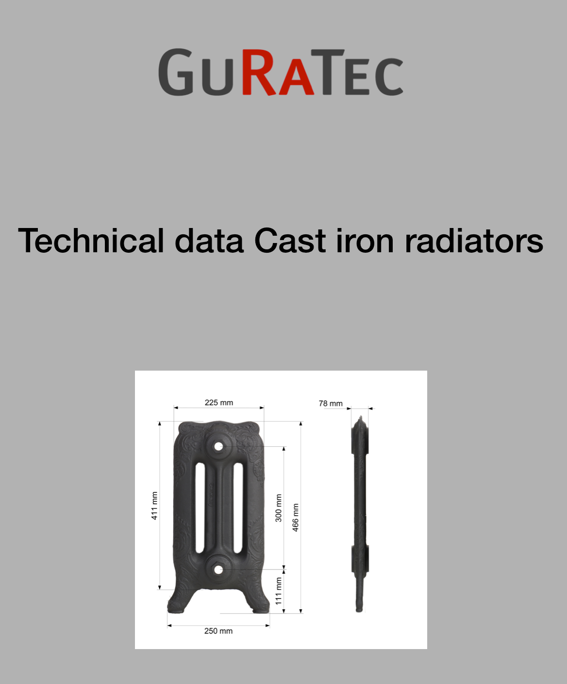 Technische Daten Gussheizkörper