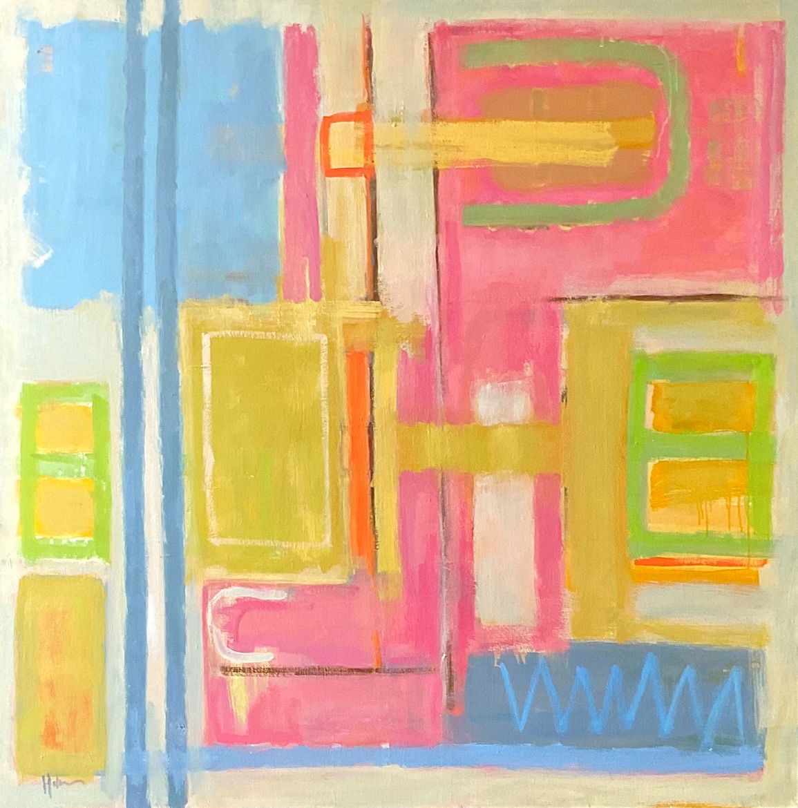 Contemporary abstract oil painting by British artist Michael Holmes