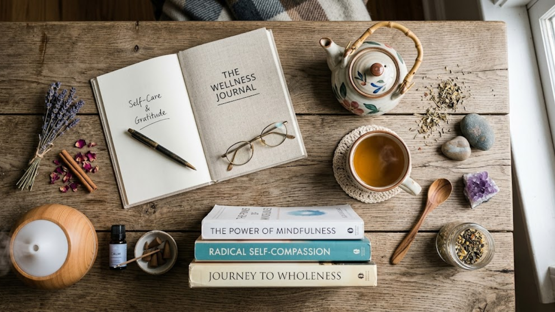 natural healing tools and self help books for stress