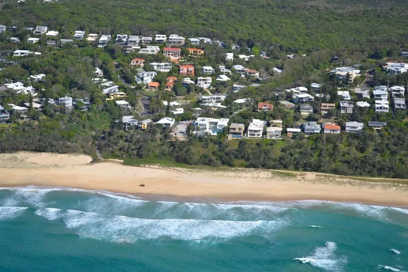 An Aerial View of Sunshine Coast Beach and a Residential Area — Superstretch300 Limousines in Sunshine Coast, QLD