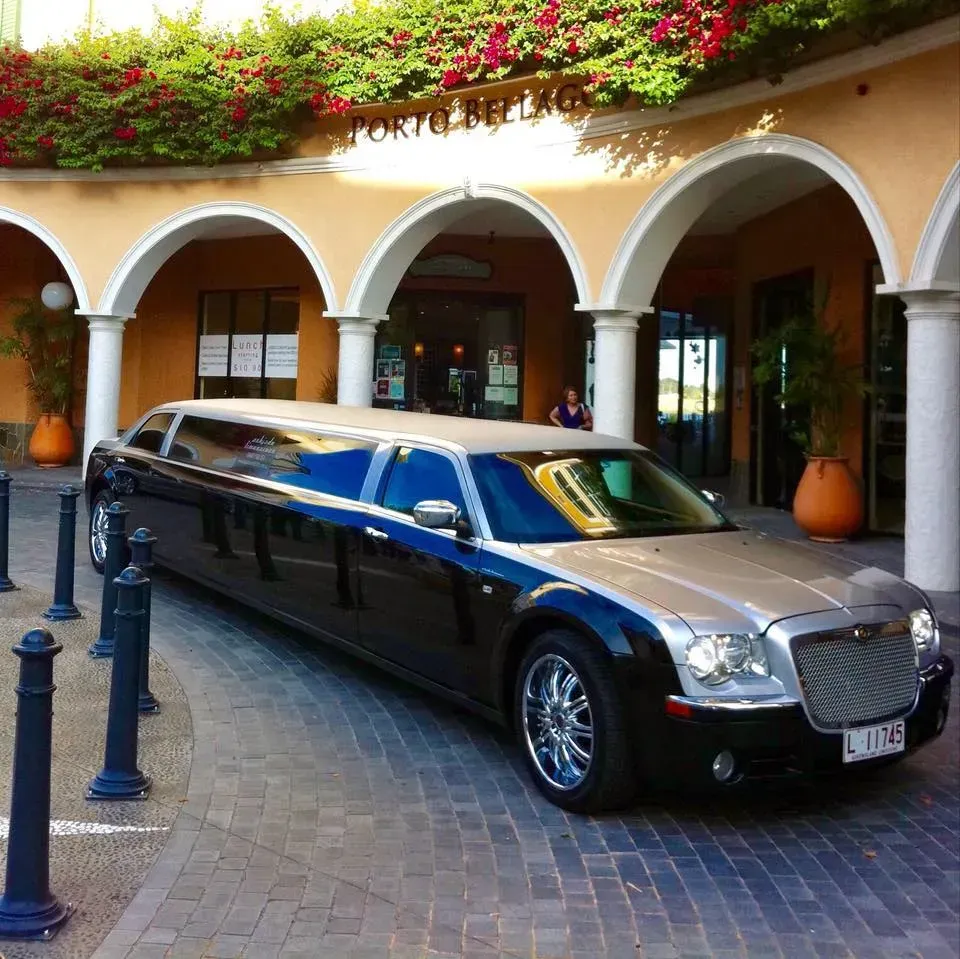 A Limousine is Parked in Front of a Building — Superstretch300 Limousines in Sunshine Coast, QLD