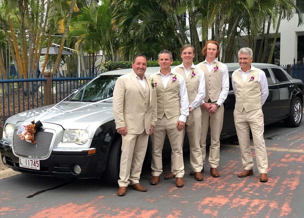 Limousine Behind the Grooms Maid — Superstretch300 Limousines in Sunshine Coast, QLD