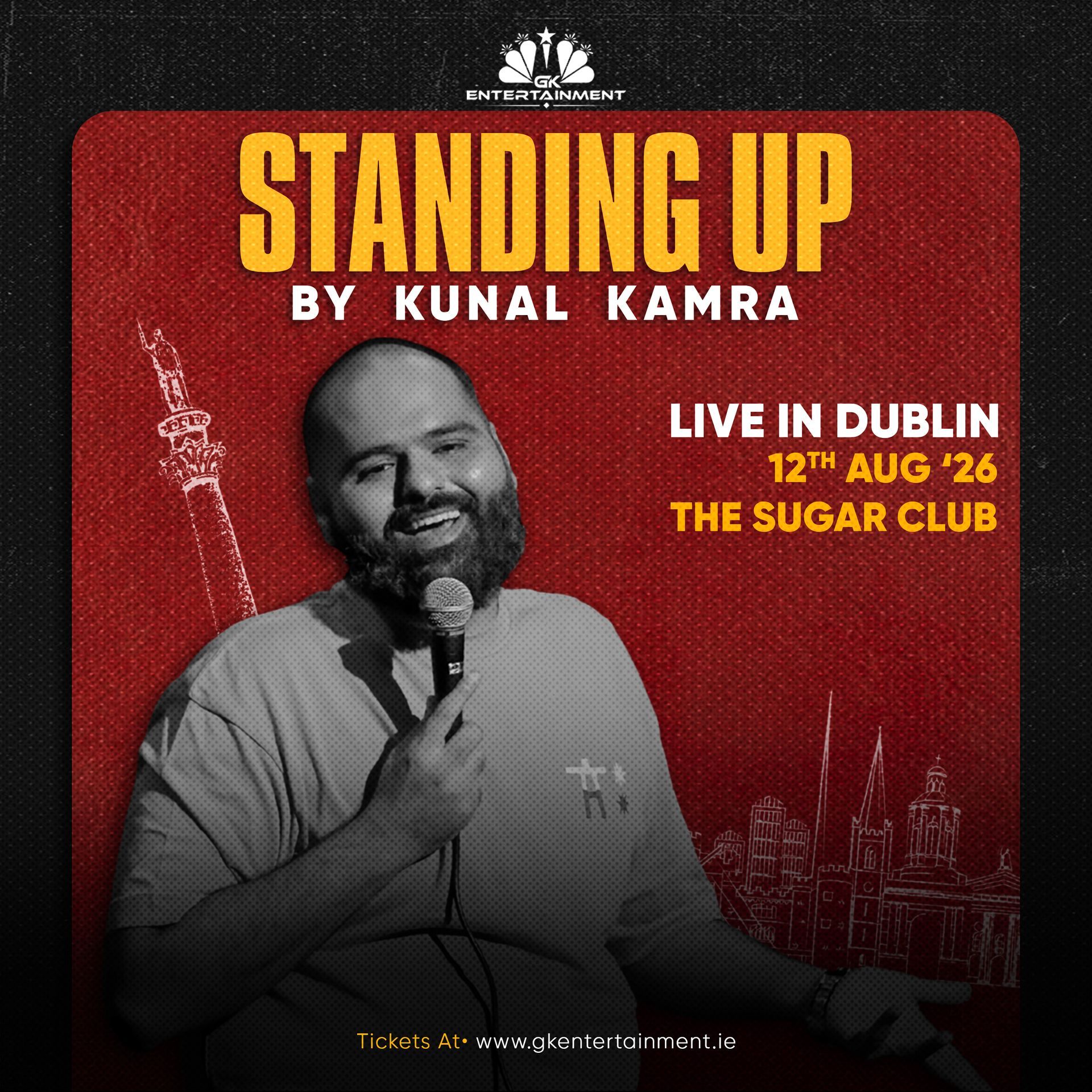 Kunal Kamra brings his brand-new stand-up comedy show to Dublin on 12th August 2026 at The Sugar Clu
