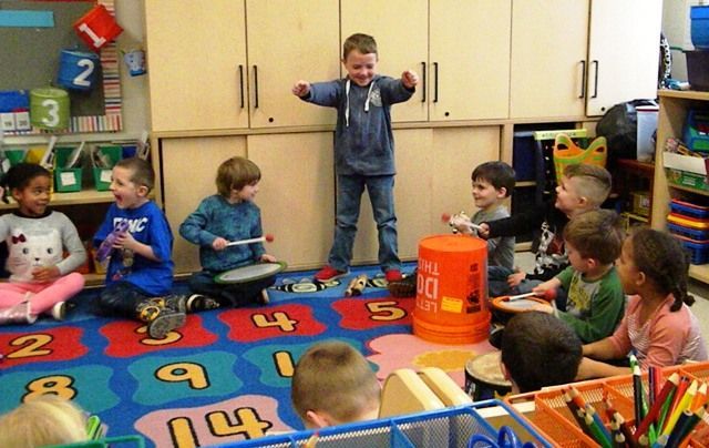 Photo of kindergartners playing 